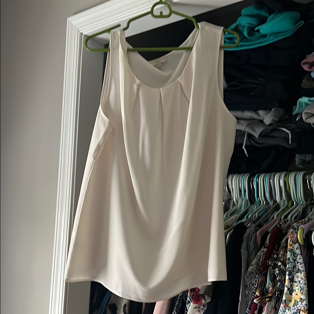 Elegant Cream Sleeveless Top